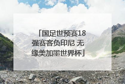 国足世预赛18强赛客负印尼 无缘美加墨世界杯