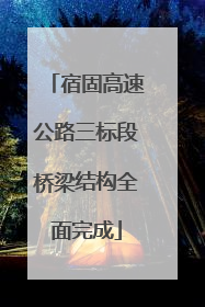 宿固高速公路三标段桥梁结构全面完成