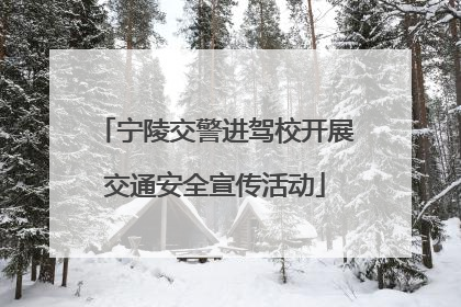 宁陵交警进驾校开展交通安全宣传活动