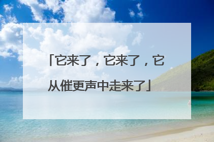 它来了，它来了，它从催更声中走来了