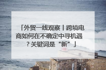 外贸一线观察丨跨境电商如何在不确定中寻机遇？关键词是“新”