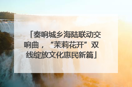奏响城乡海陆联动交响曲，“茉莉花开”双线绽放文化惠民新篇