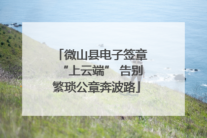 微山县电子签章“上云端” 告别繁琐公章奔波路
