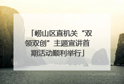 崂山区直机关“双领双创”主题宣讲首期活动顺利举行