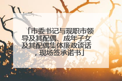 市委书记与现职市领导及其配偶、成年子女及其配偶集体廉政谈话，现场签承诺书