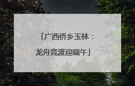 广西侨乡玉林：龙舟竞渡迎端午