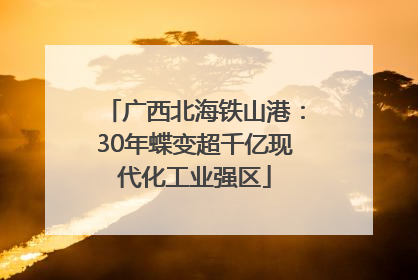 广西北海铁山港：30年蝶变超千亿现代化工业强区