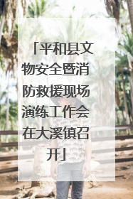 平和县文物安全暨消防救援现场演练工作会在大溪镇召开