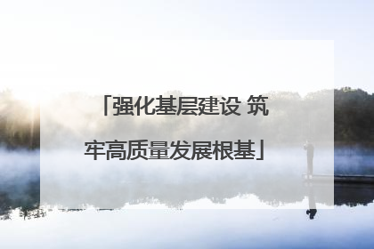 强化基层建设 筑牢高质量发展根基