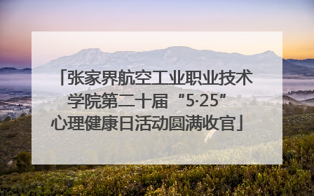 张家界航空工业职业技术学院第二十届“5·25”心理健康日活动圆满收官