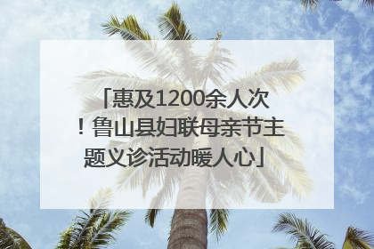 惠及1200余人次！鲁山县妇联母亲节主题义诊活动暖人心