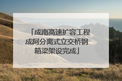 成南高速扩容工程成阿分离式立交桥钢箱梁架设完成