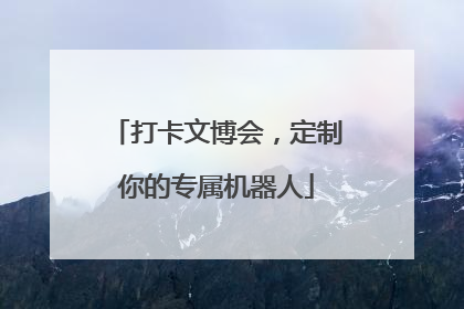 打卡文博会，定制你的专属机器人