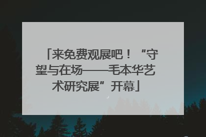 来免费观展吧！“守望与在场——毛本华艺术研究展”开幕