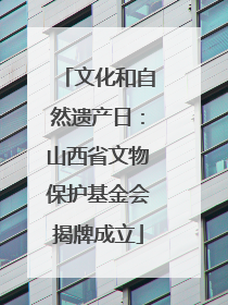 文化和自然遗产日：山西省文物保护基金会揭牌成立