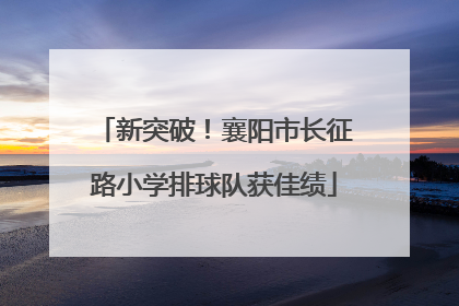 新突破！襄阳市长征路小学排球队获佳绩