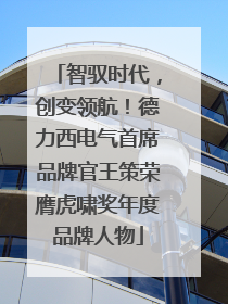 智驭时代，创变领航！德力西电气首席品牌官王策荣膺虎啸奖年度品牌人物