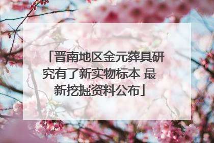 晋南地区金元葬具研究有了新实物标本 最新挖掘资料公布