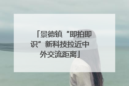 景德镇“即拍即识”新科技拉近中外交流距离