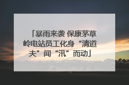 暴雨来袭 保康茅草岭电站员工化身“清道夫”闻“汛”而动