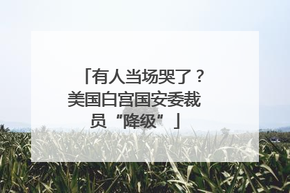 有人当场哭了？美国白宫国安委裁员“降级”