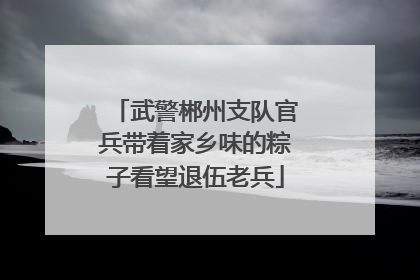 武警郴州支队官兵带着家乡味的粽子看望退伍老兵