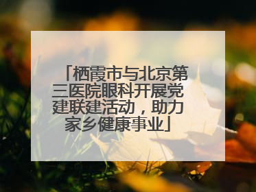 栖霞市与北京第三医院眼科开展党建联建活动，助力家乡健康事业