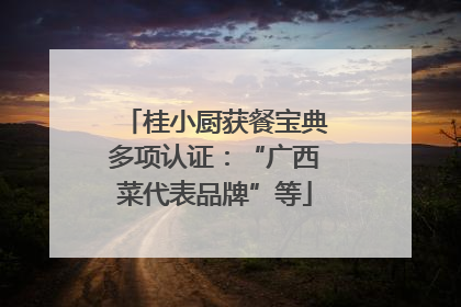 桂小厨获餐宝典多项认证：“广西菜代表品牌”等