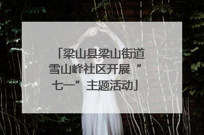 梁山县梁山街道雪山峰社区开展“七一”主题活动