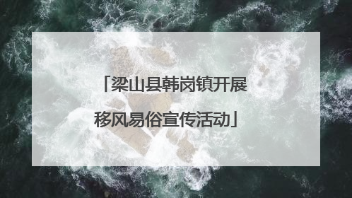梁山县韩岗镇开展移风易俗宣传活动