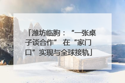 潍坊临朐：“一张桌子谈合作” 在“家门口”实现与全球接轨