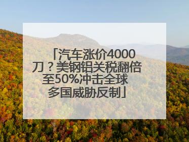 汽车涨价4000刀？美钢铝关税翻倍至50%冲击全球 多国威胁反制