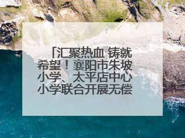 汇聚热血 铸就希望！襄阳市朱坡小学、太平店中心小学联合开展无偿献血活动