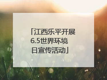 江西乐平开展6.5世界环境日宣传活动
