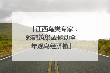 江西鸟类专家：彩鹮筑巢或撬动全年观鸟经济链