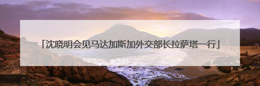 沈晓明会见马达加斯加外交部长拉萨塔一行