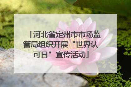 河北省定州市市场监管局组织开展“世界认可日”宣传活动