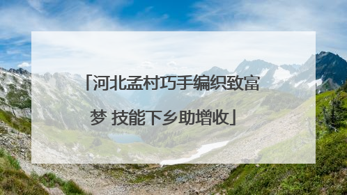 河北孟村巧手编织致富梦 技能下乡助增收