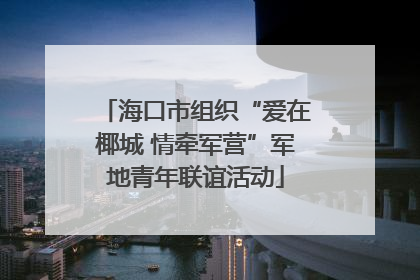 海口市组织“爱在椰城 情牵军营”军地青年联谊活动