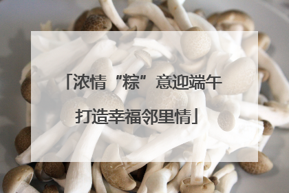 浓情“粽”意迎端午 打造幸福邻里情