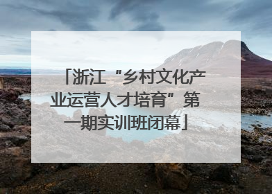 浙江“乡村文化产业运营人才培育”第一期实训班闭幕