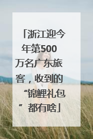浙江迎今年第500万名广东旅客，收到的“锦鲤礼包”都有啥