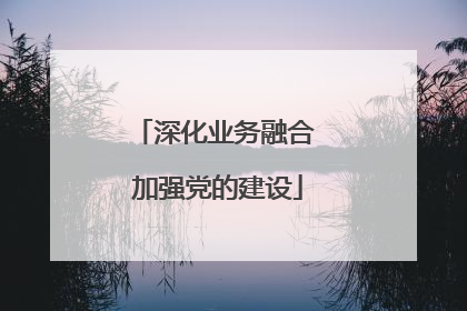深化业务融合 加强党的建设