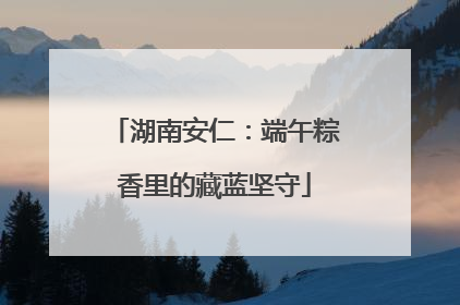 湖南安仁：端午粽香里的藏蓝坚守