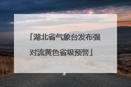 湖北省气象台发布强对流黄色省级预警