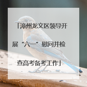 漳州龙文区领导开展“六一”慰问并检查高考备考工作