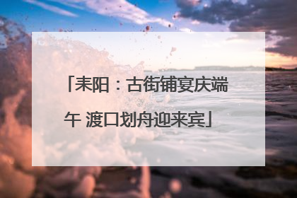 耒阳：古街铺宴庆端午 渡口划舟迎来宾