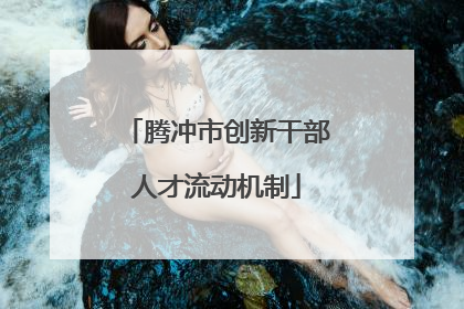 腾冲市创新干部人才流动机制