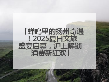 蝉鸣里的扬州奇遇！2025夏日文旅盛宴启幕，沪上解锁消费新狂欢
