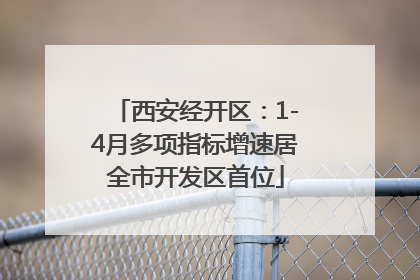 西安经开区：1-4月多项指标增速居全市开发区首位